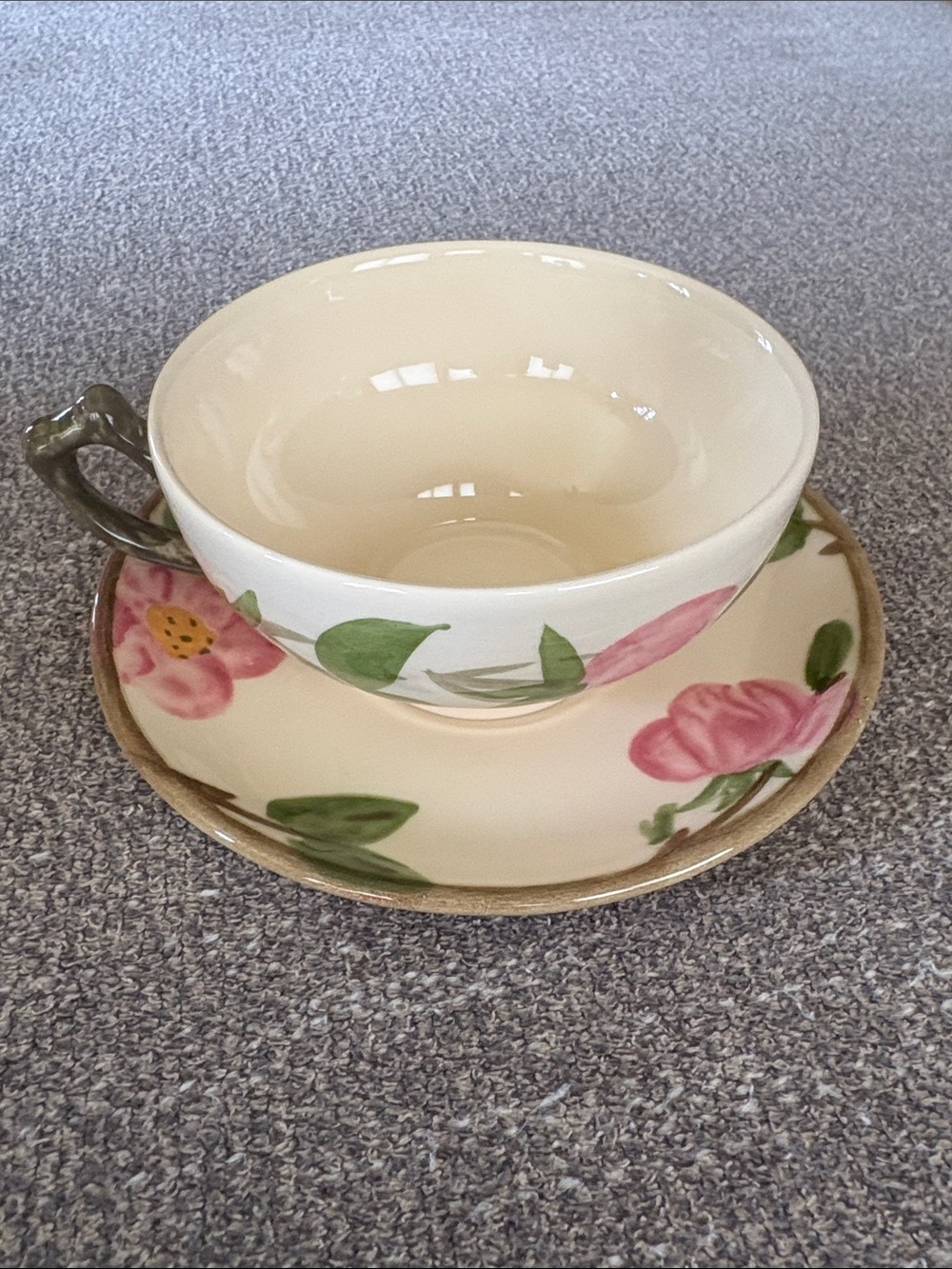 FRANCISCAN Desert Rose Teacup & Saucer 1995 Made in England